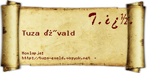 Tuza Évald névjegykártya